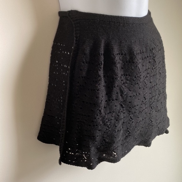 Harmonie Black Eyelet Sweater Wrap Ballet Skirt - Picture 3 of 10